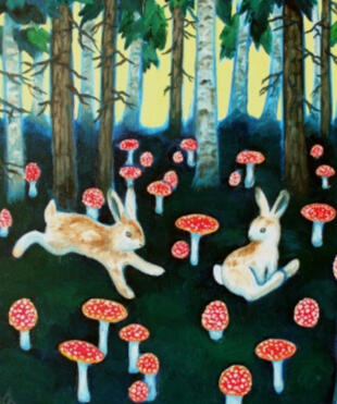 Snowshoe Tag, 2021, oil