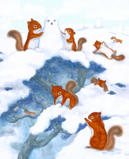 Snowday, 2026, watercolor